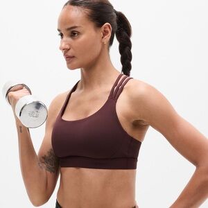NWT Athleta Train Free Bra. D-DD Garnet Medium